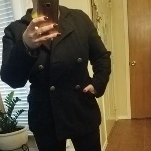 Banana Republic black pea coat size M